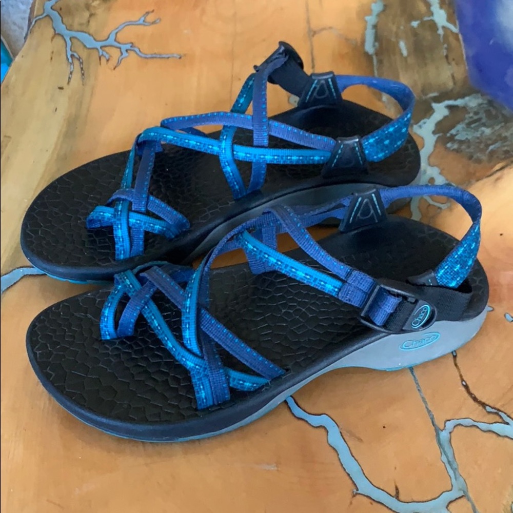 Blue Dual Strap Chaco Sandals